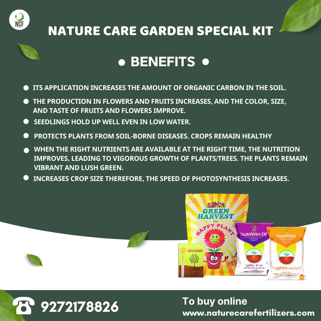 Nature Care Fertilizers organic garden fertilizer kit with benefits for healthier plants and improved crop growth