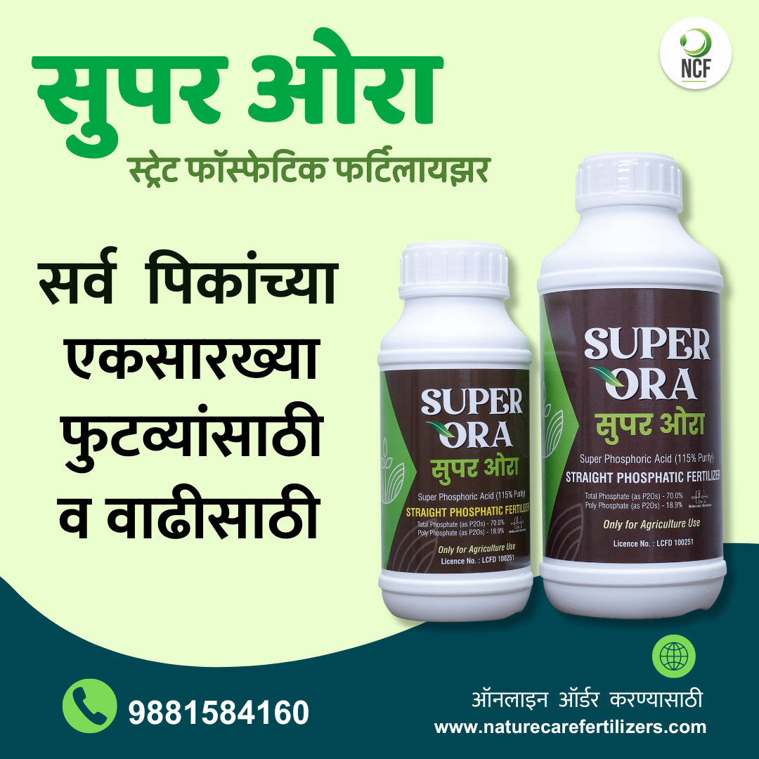 Nature Care Fertilizers Super Phosphoric Acid Fertilizer bottles in two sizes for agriculture use