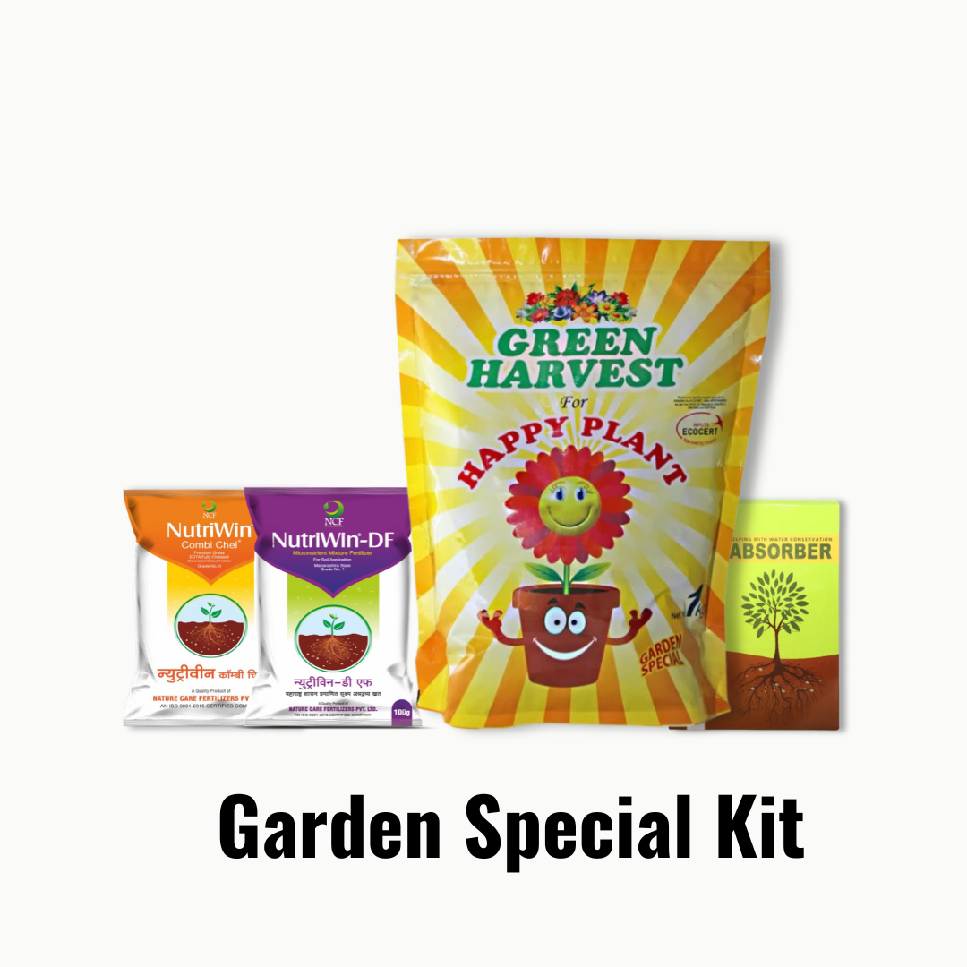 Green Harvest Happy Plant 1kg, Absorber, Nutriwin Combi Chel &Nutriwin DF 100gm Kit