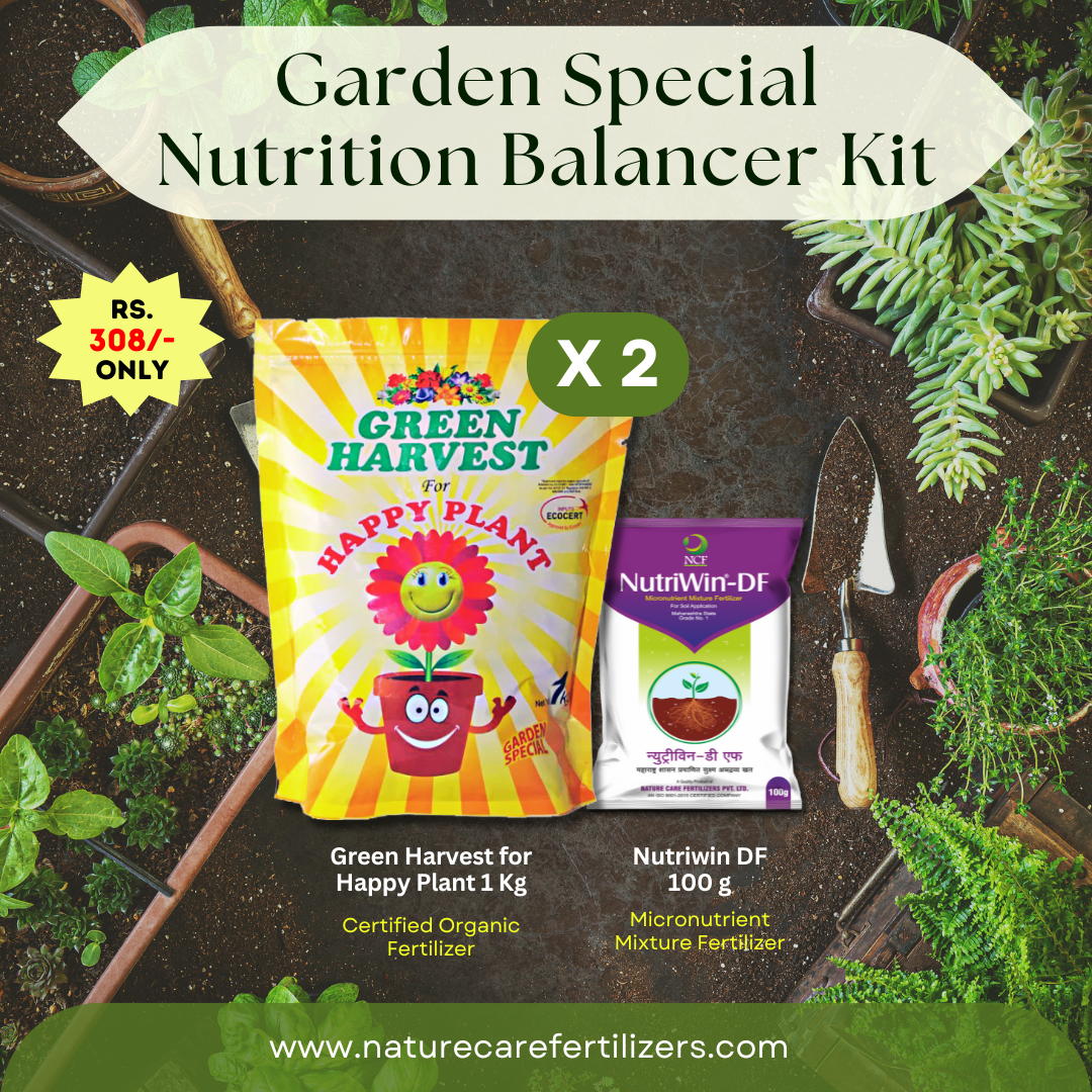 Garden Special Nutrition Balancer Kit - Green Harvest Happy Plant 2KG,  Nutriwin DF Kit