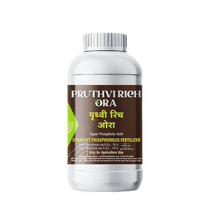 Nature Care Fertilizers Pruthvi Rich Ora super phosphoric acid fertilizer bottle for agriculture use