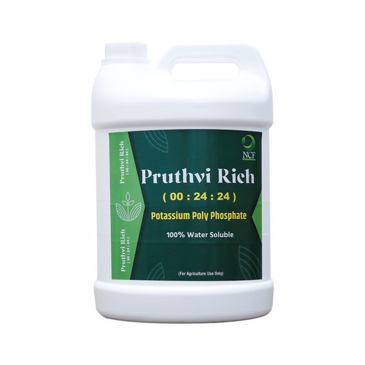Nature Care Fertilizers Pruthvi Rich potassium polyphosphate fertilizer 100 percent water soluble container
