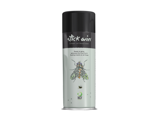 Nature Care Fertilizers fruit fly and insect attractant spray can with fly illustration on label